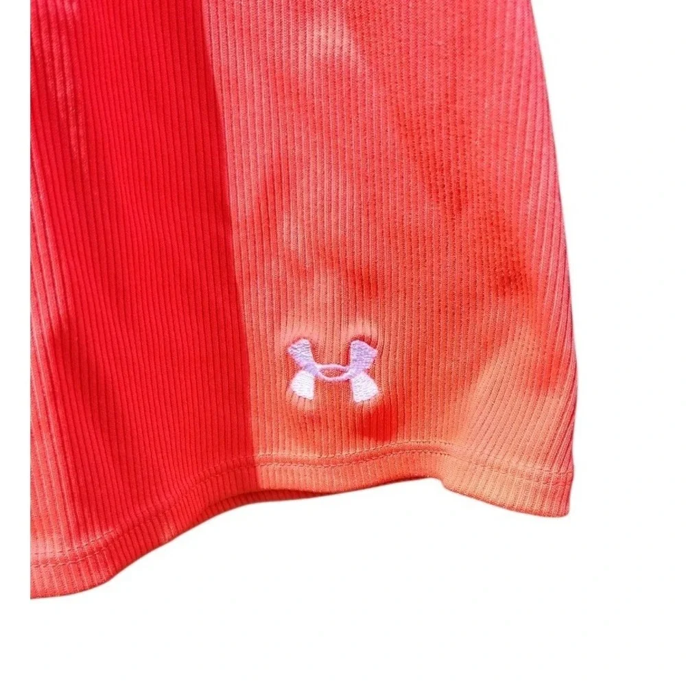Under Armour Women's Tank Top HeatGear Orange Women's Size Medium - Picture 3 of 4